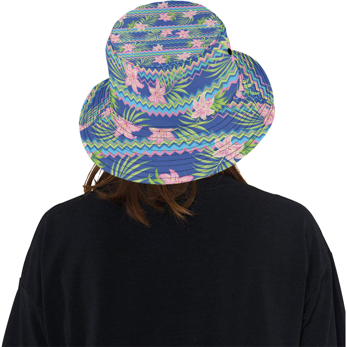 Lily Pattern Print Design LY015 Unisex Bucket Hat