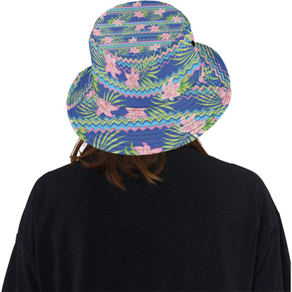 Lily Pattern Print Design LY015 Unisex Bucket Hat