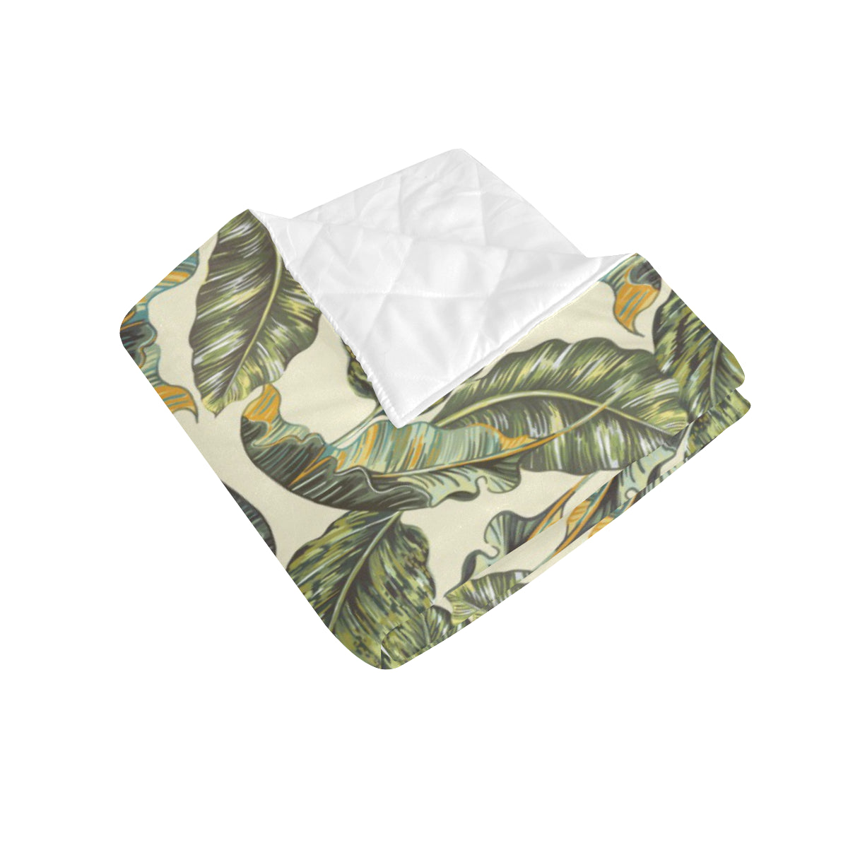 Banana Leaf Pattern Print Design BL08 Premium Quilt