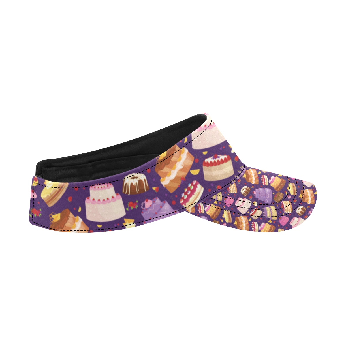 Cake Pattern Print Design 05 Unisex Sun Visor