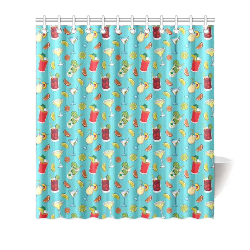 Cocktail Pattern Print Design 05 Shower Curtain