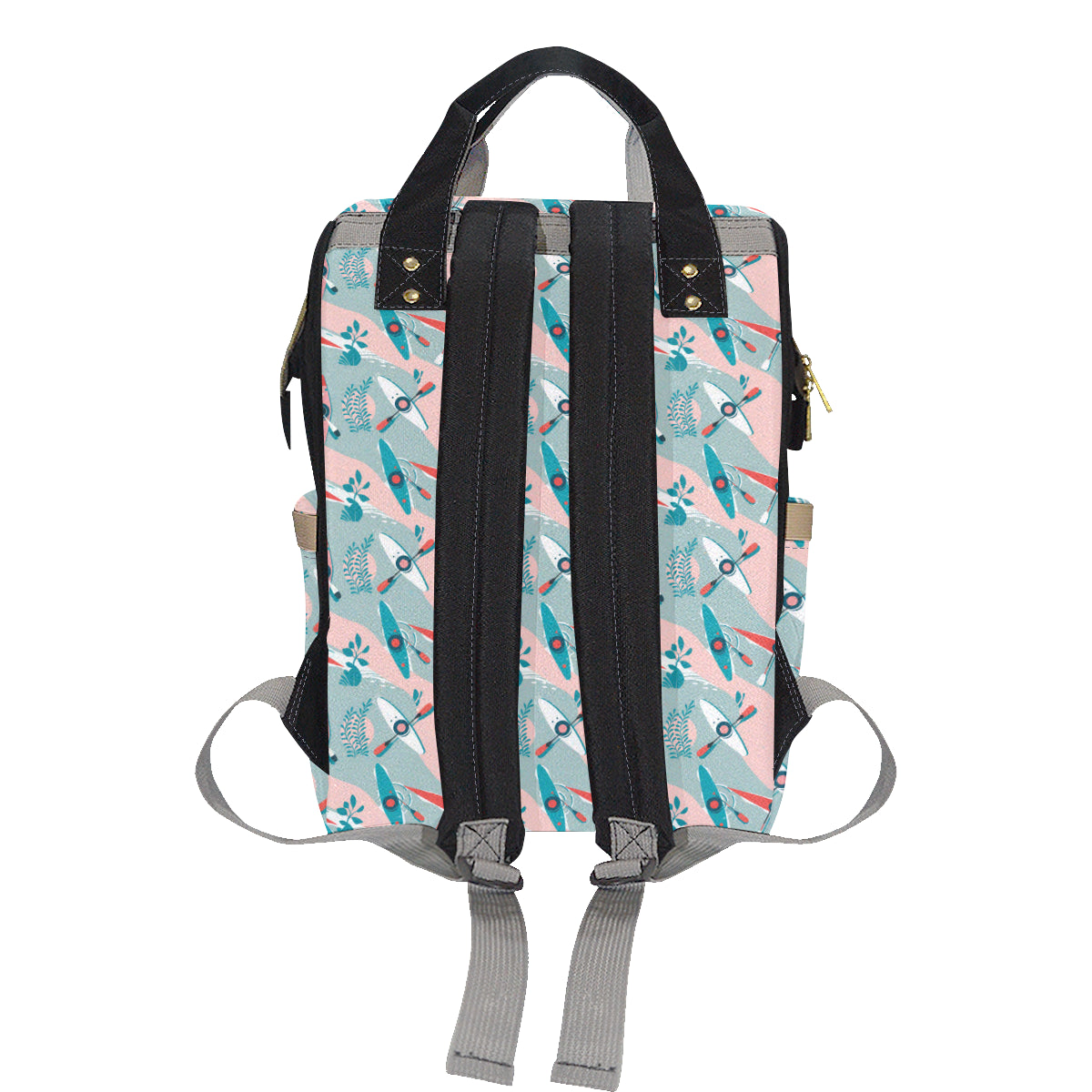 Kayak Pattern Print Design 05 Diaper Bag Backpack