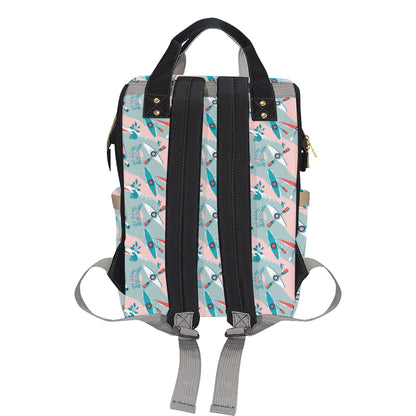 Kayak Pattern Print Design 05 Diaper Bag Backpack
