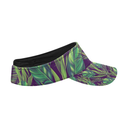 Palm Leaves Pattern Print Design PL03 Unisex Sun Visor