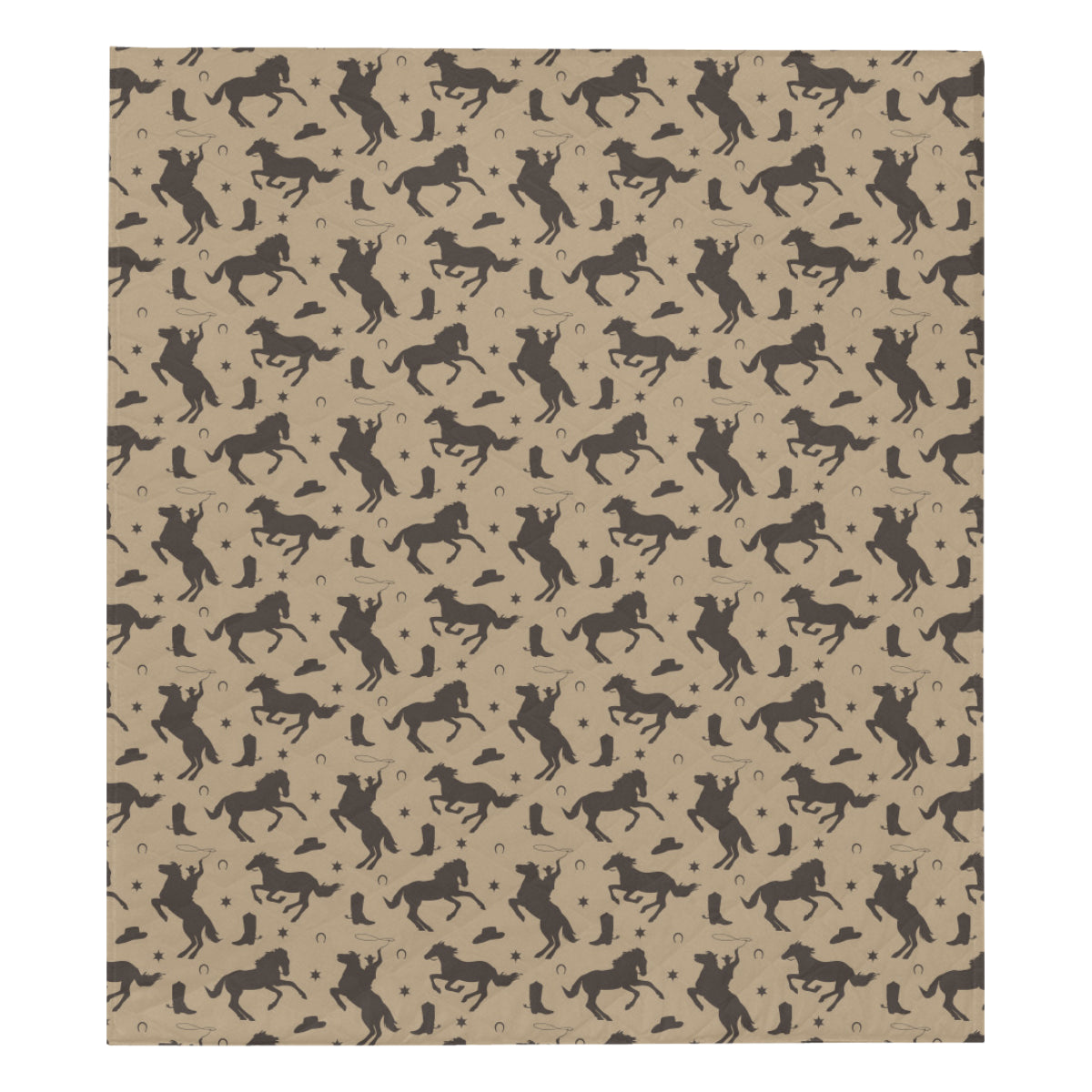 Cowboy Pattern Print Design 05 Premium Quilt