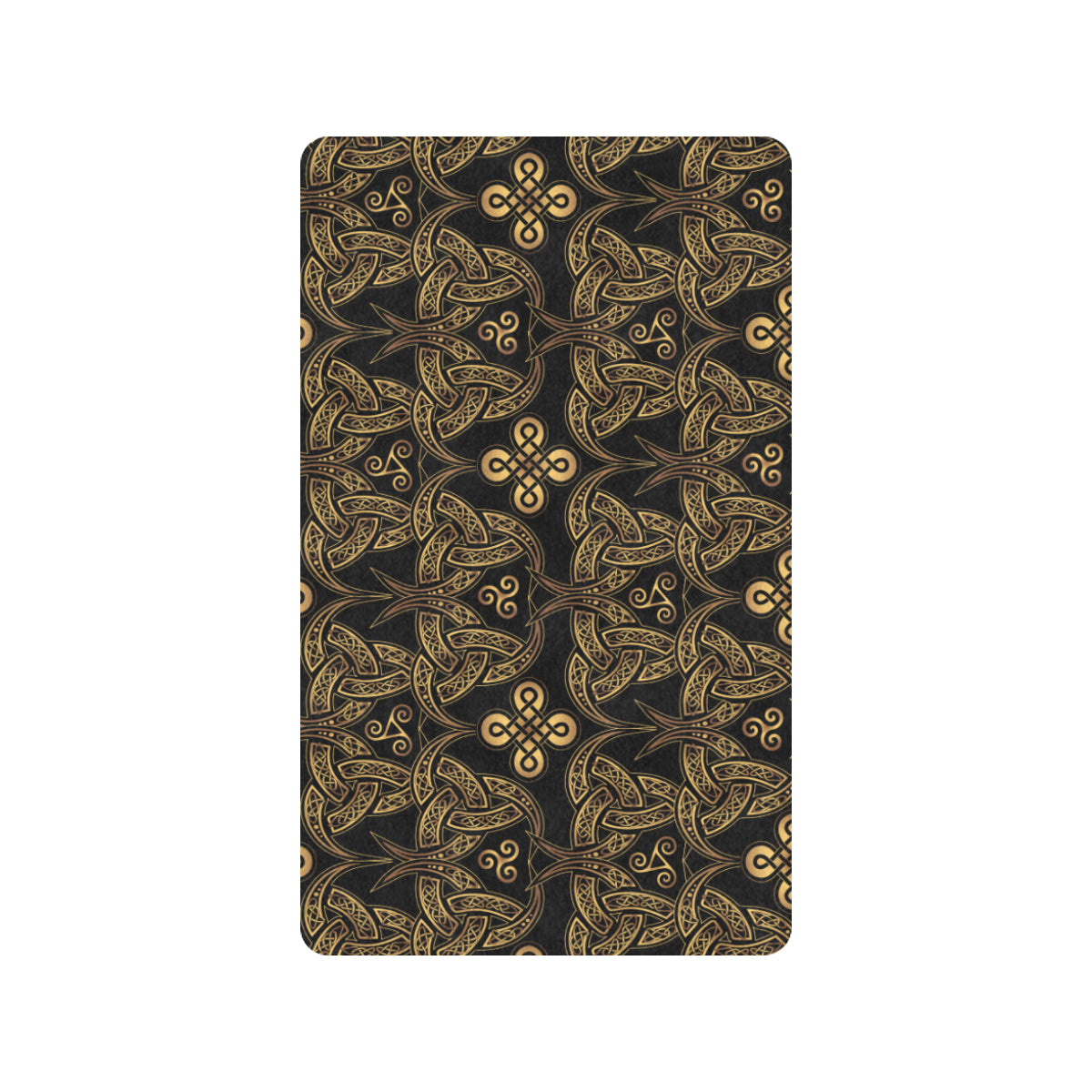Celtic Knot Gold Design Rubber Doormat