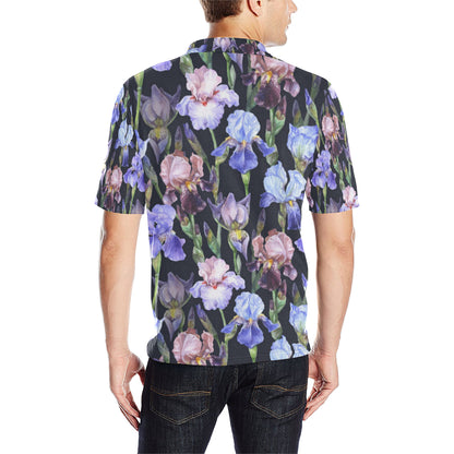 Iris Pattern Print Design IR04 Men Polo Shirt