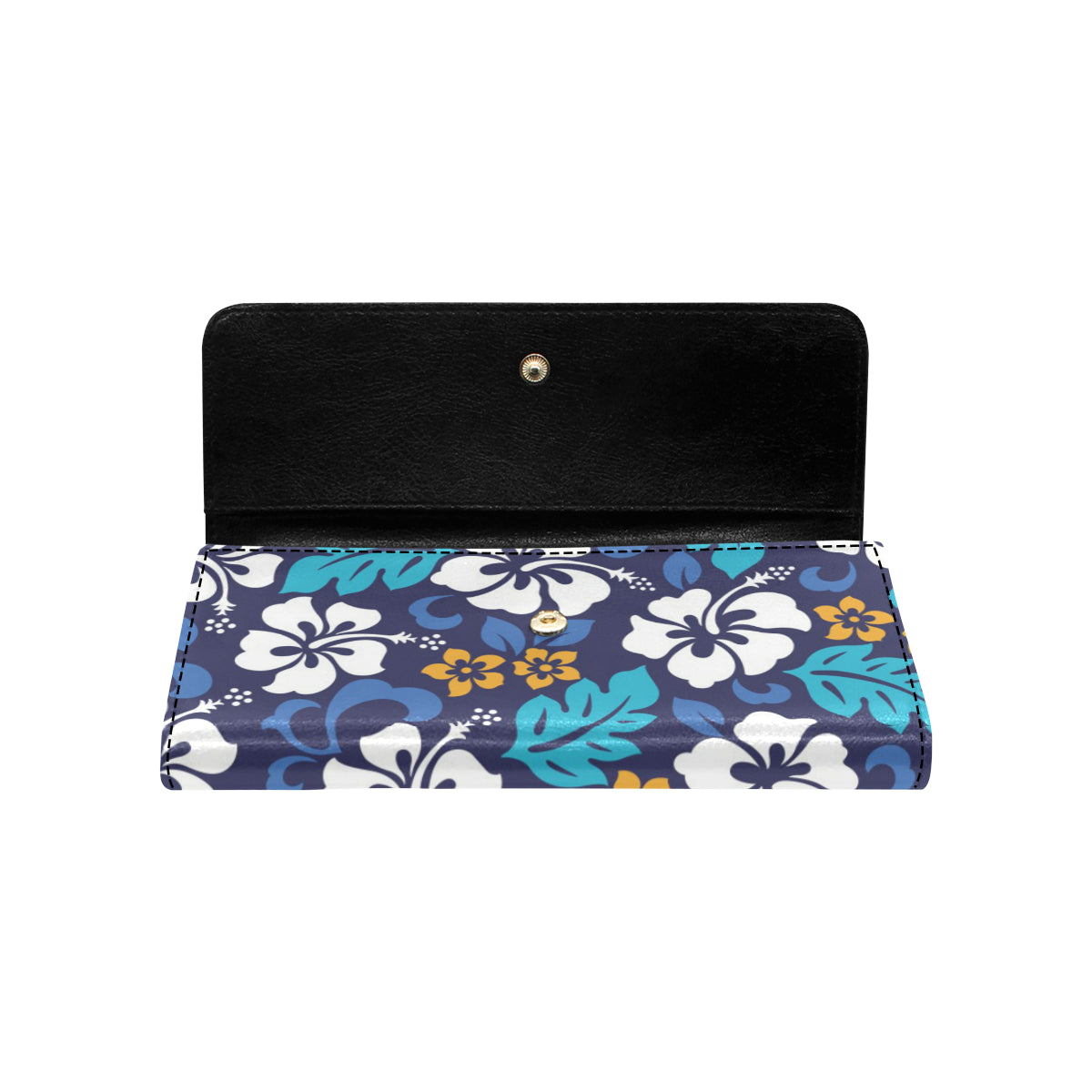 Hibiscus Pattern Print Design HB030 Women's Trifold Wallet