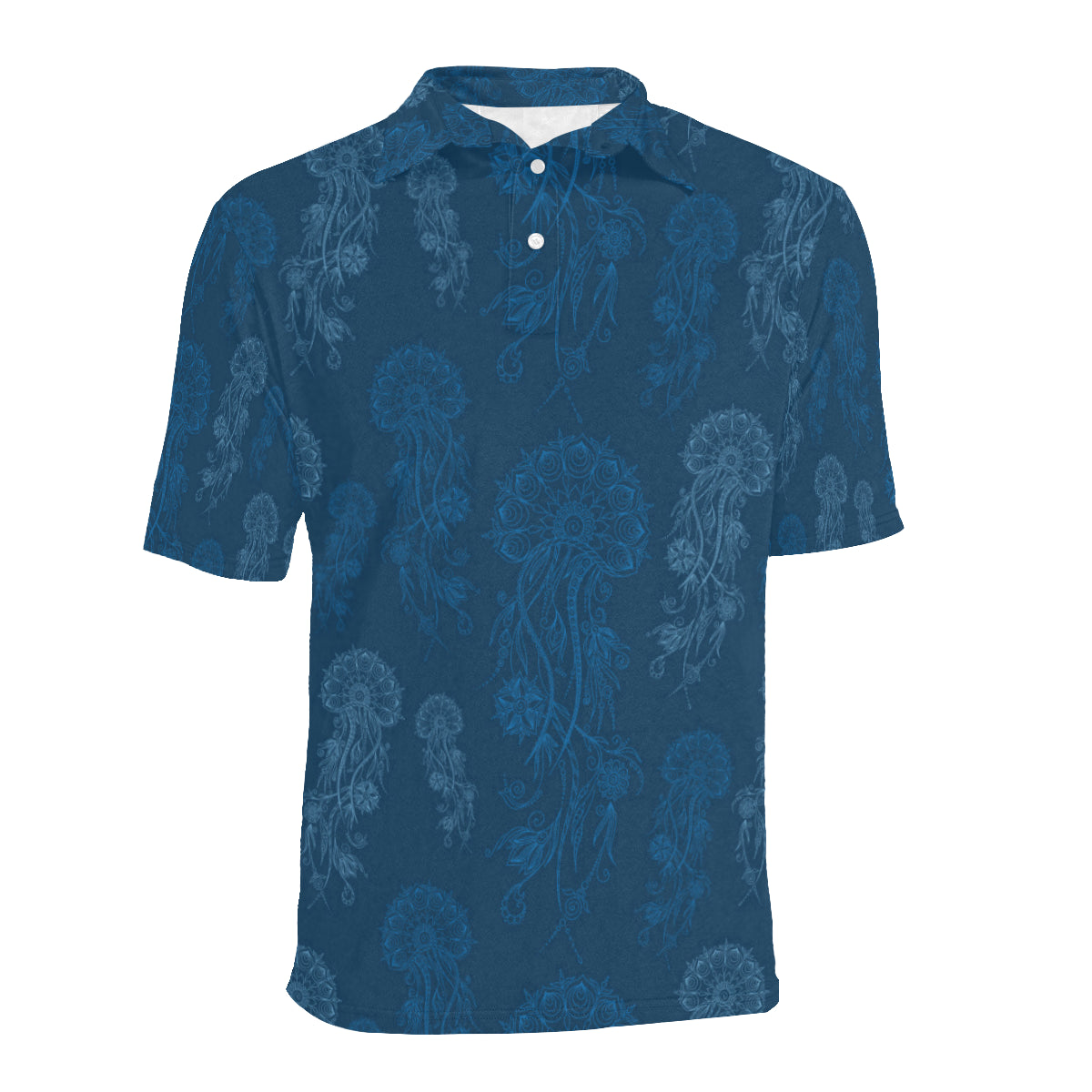 Jellyfish Pattern Print Design 01 Men Polo Shirt