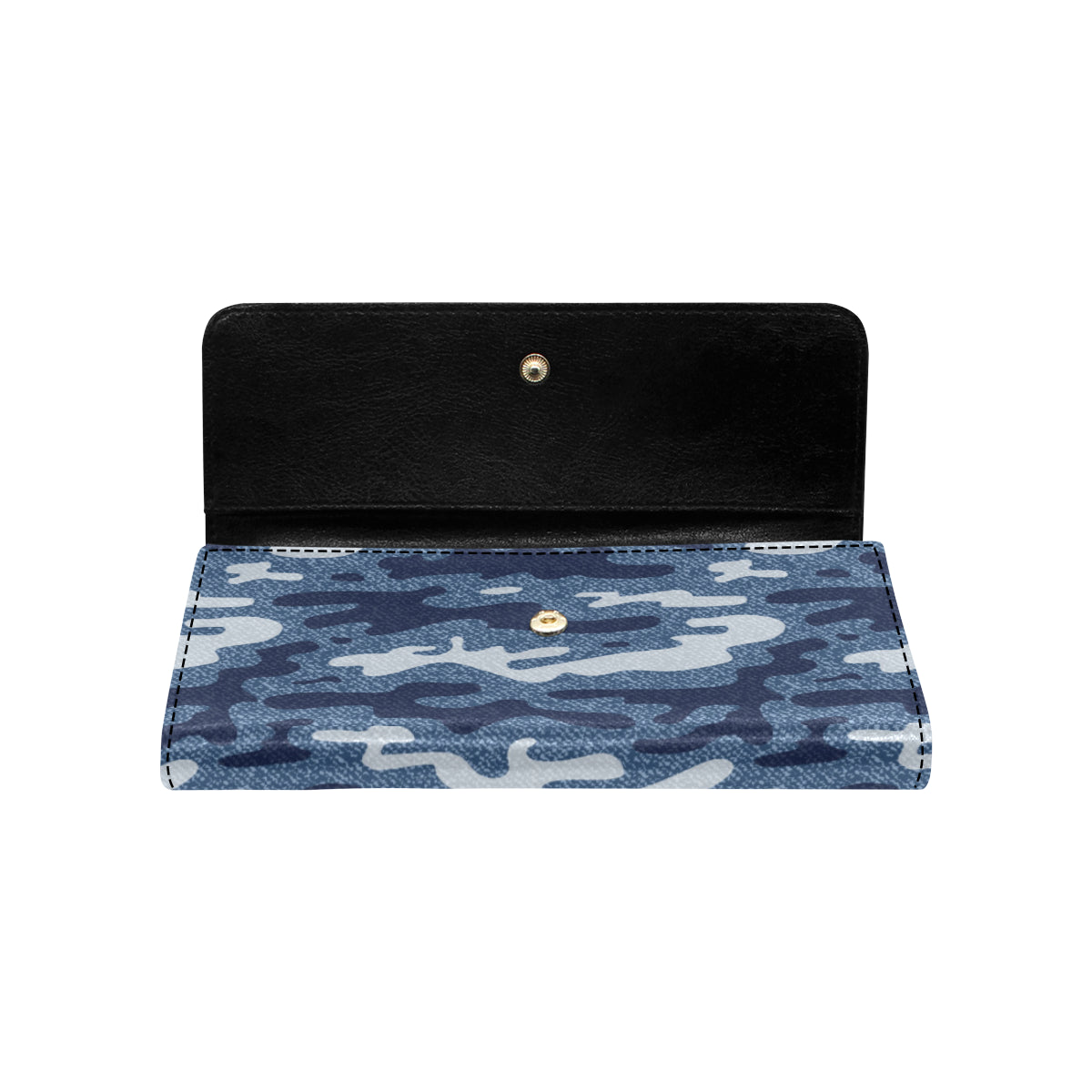 Jean Camouflage Pattern Print Design 05 Women's Trifold Wallet