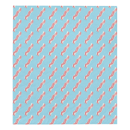 Bacon Pattern Print Design 03 Premium Quilt