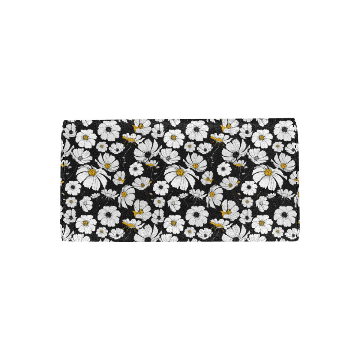 Daisy Pattern Print Design 02 Women's Trifold Wallet