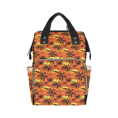 Palm Tree Pattern Print Design A02 Diaper Bag Backpack