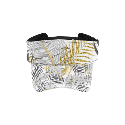 Gold Glitter Tropical Palm Leaves Unisex Sun Visor