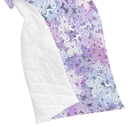 Lilac Pattern Print Design LI01 Premium Quilt