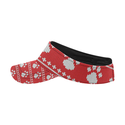 Knit Paw Pattern Print Design 03 Unisex Sun Visor
