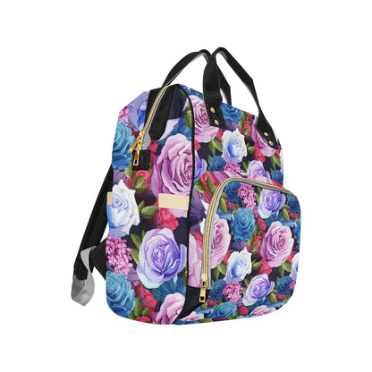 Rose Pattern Print Design RO09 Diaper Bag Backpack