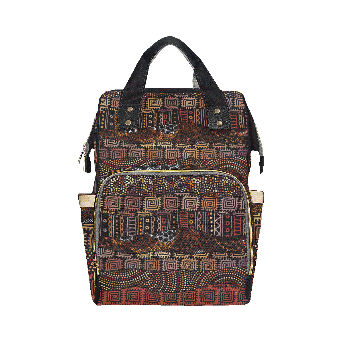 African Pattern Print Design 07 Diaper Bag Backpack