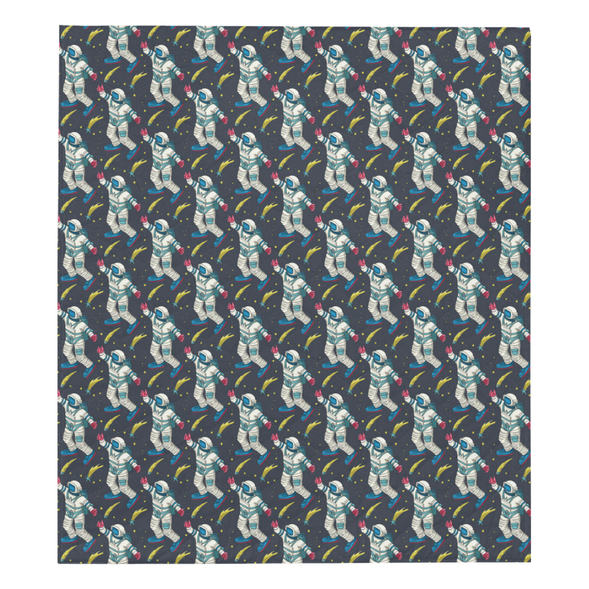 Astronaut Pattern Print Design 04 Premium Quilt
