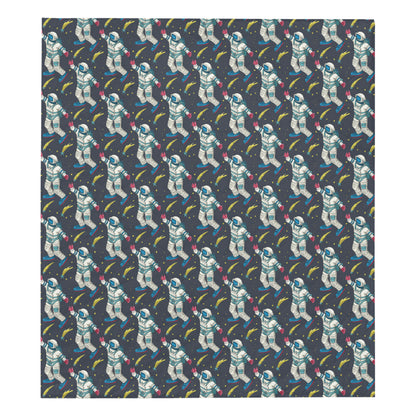 Astronaut Pattern Print Design 04 Premium Quilt