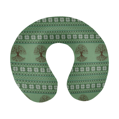 Celtic Pattern Print Design 09 U-Shaped Travel Neck Pillow