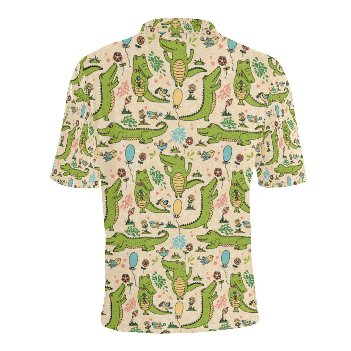 Alligator Pattern Print Design 01 Men Polo Shirt