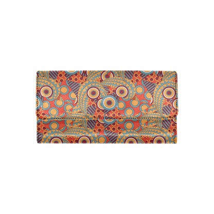 African Pattern Print Design 06 Women's Trifold Wallet