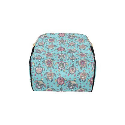 Sea Turtle Art Pattern Diaper Bag Backpack