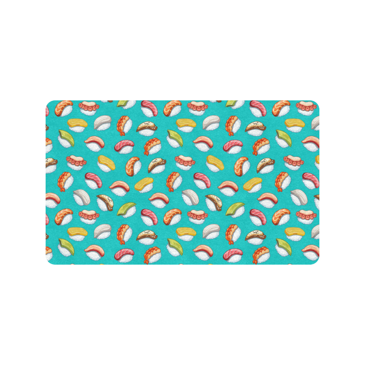 Sushi Themed Print Rubber Doormat
