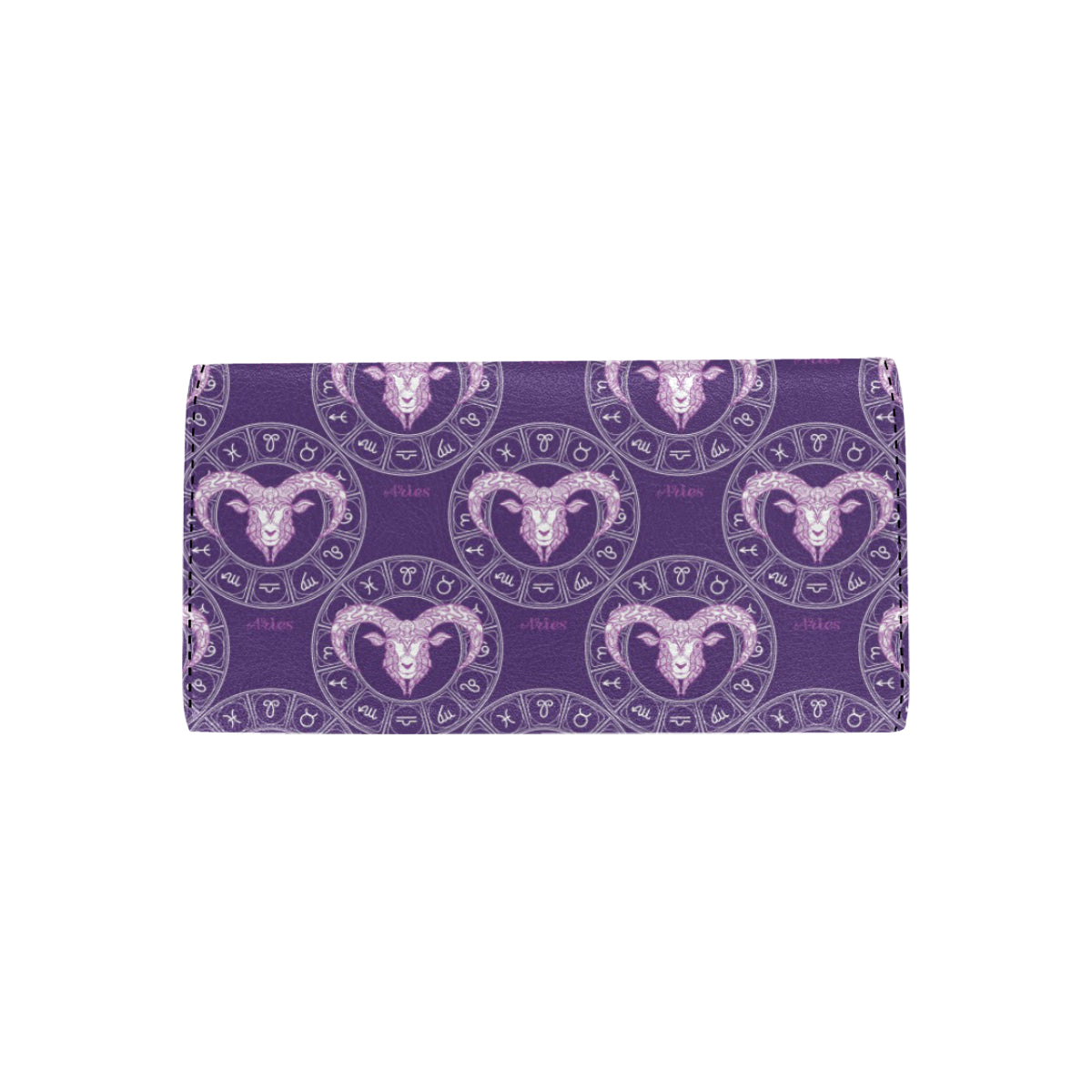Aries Zodiac Pattern Print Design 02 Women's Trifold Wallet