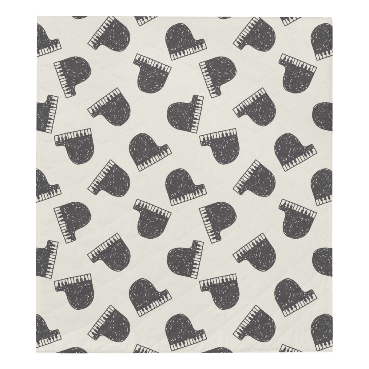 Piano Pattern Print Design 04 Premium Quilt