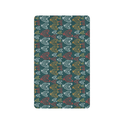 Rooster Hand Draw Design Rubber Doormat