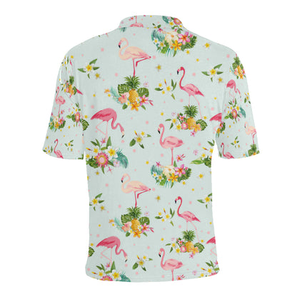 Flamingo Sweet Pattern Men Polo Shirt