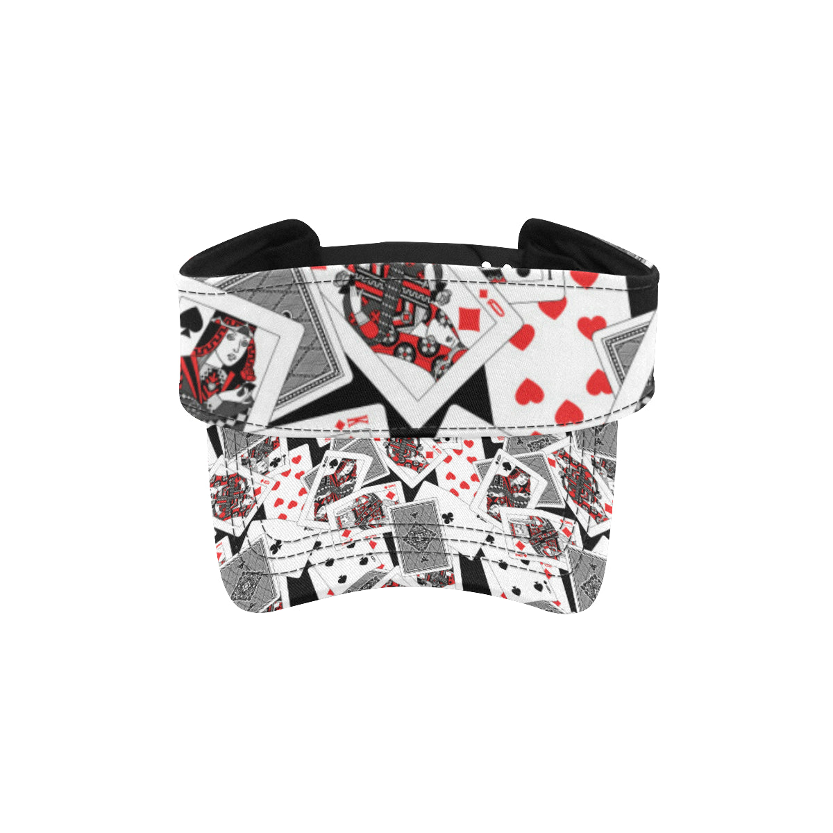 Poker Cards Pattern Print Design A04 Unisex Sun Visor