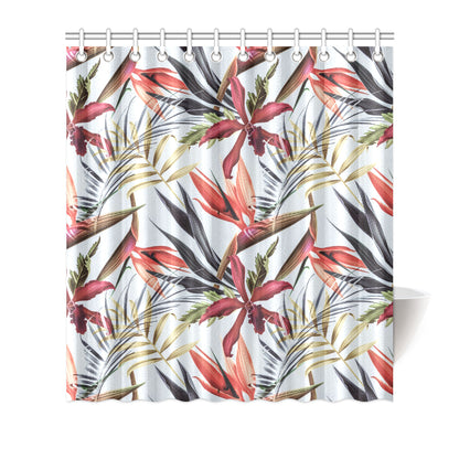 Tropical Flower Pattern Print Design TF021 Shower Curtain