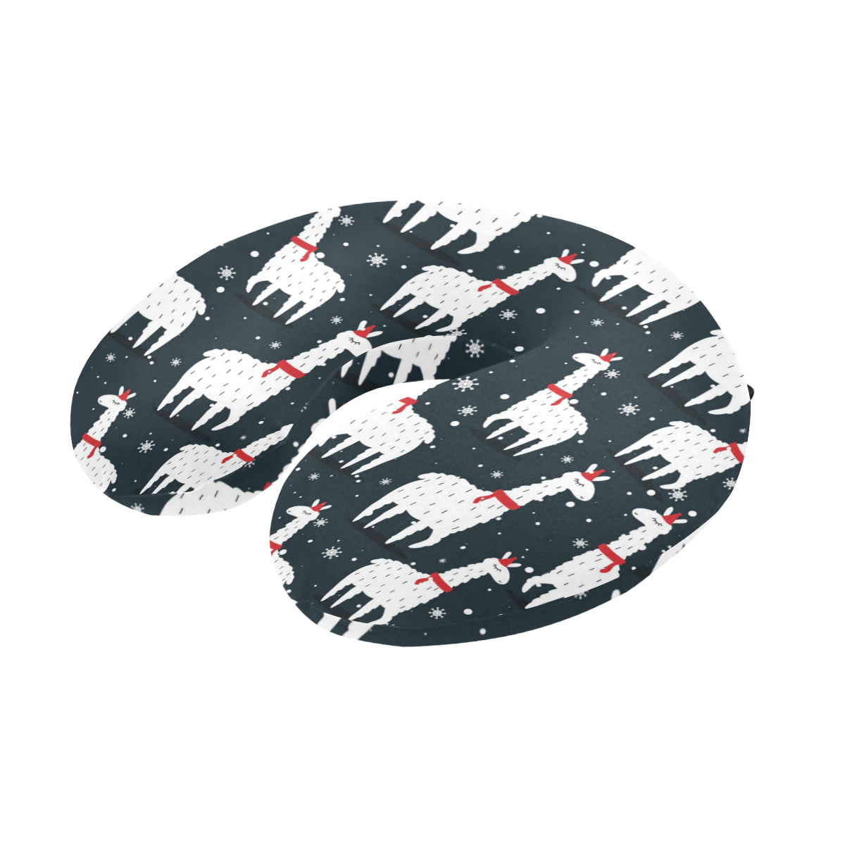 Alpaca Pattern Print Design 04 U-Shaped Travel Neck Pillow