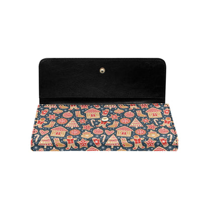 Gingerbread Pattern Print Design 03 Women's Trifold Wallet