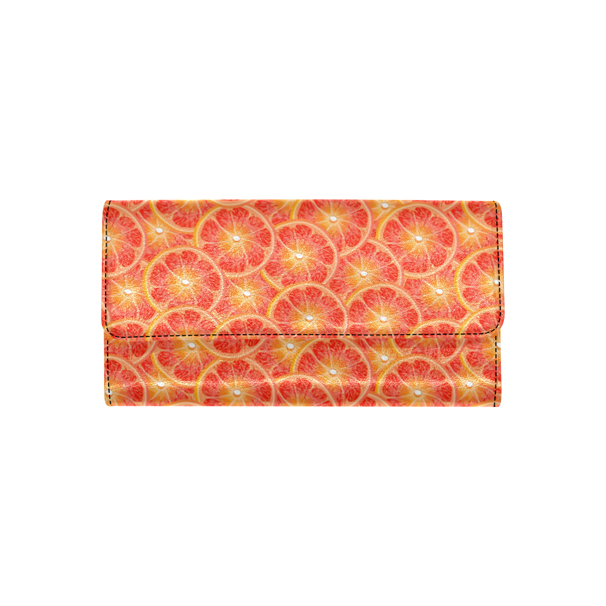Grapefruit Pattern Print Design GF06 Women's Trifold Wallet