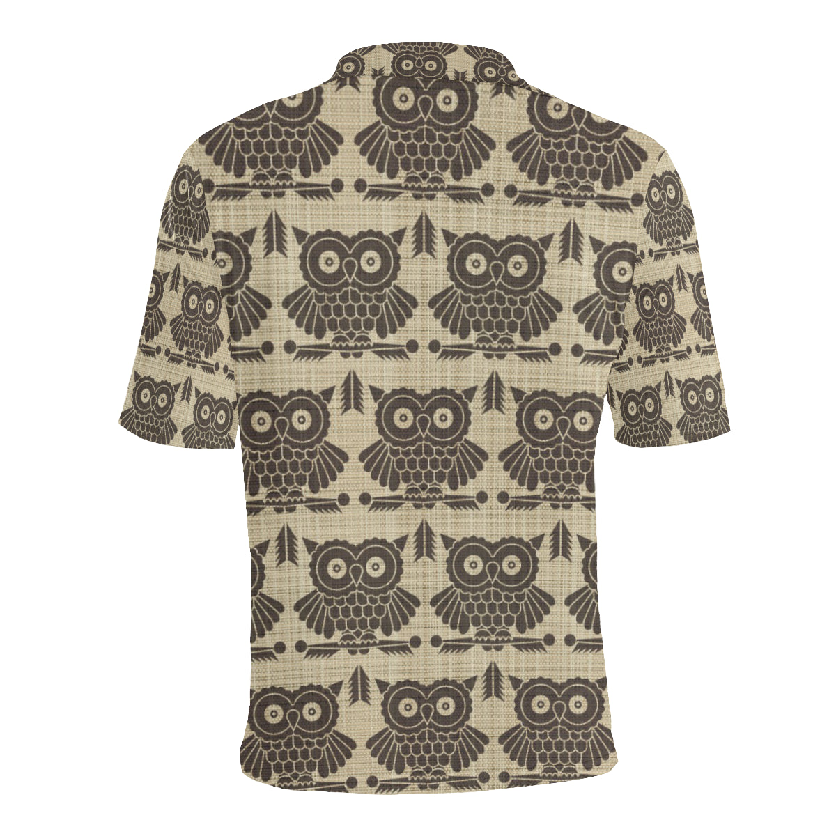 Owl Pattern Print Design A01 Men Polo Shirt
