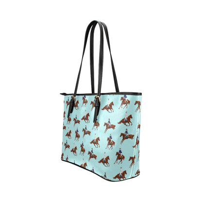 Equestrian Horse Riding Leather Tote Bag