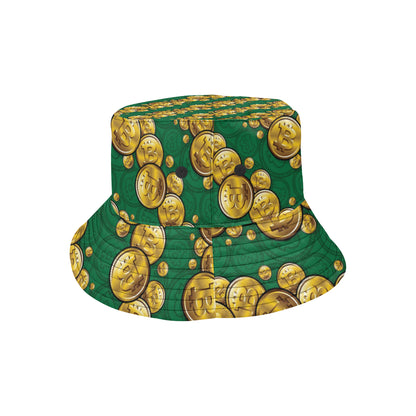 Bitcoin Pattern Print Design DO02 Unisex Bucket Hat