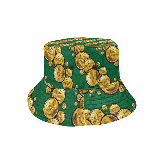 Bitcoin Pattern Print Design DO02 Unisex Bucket Hat