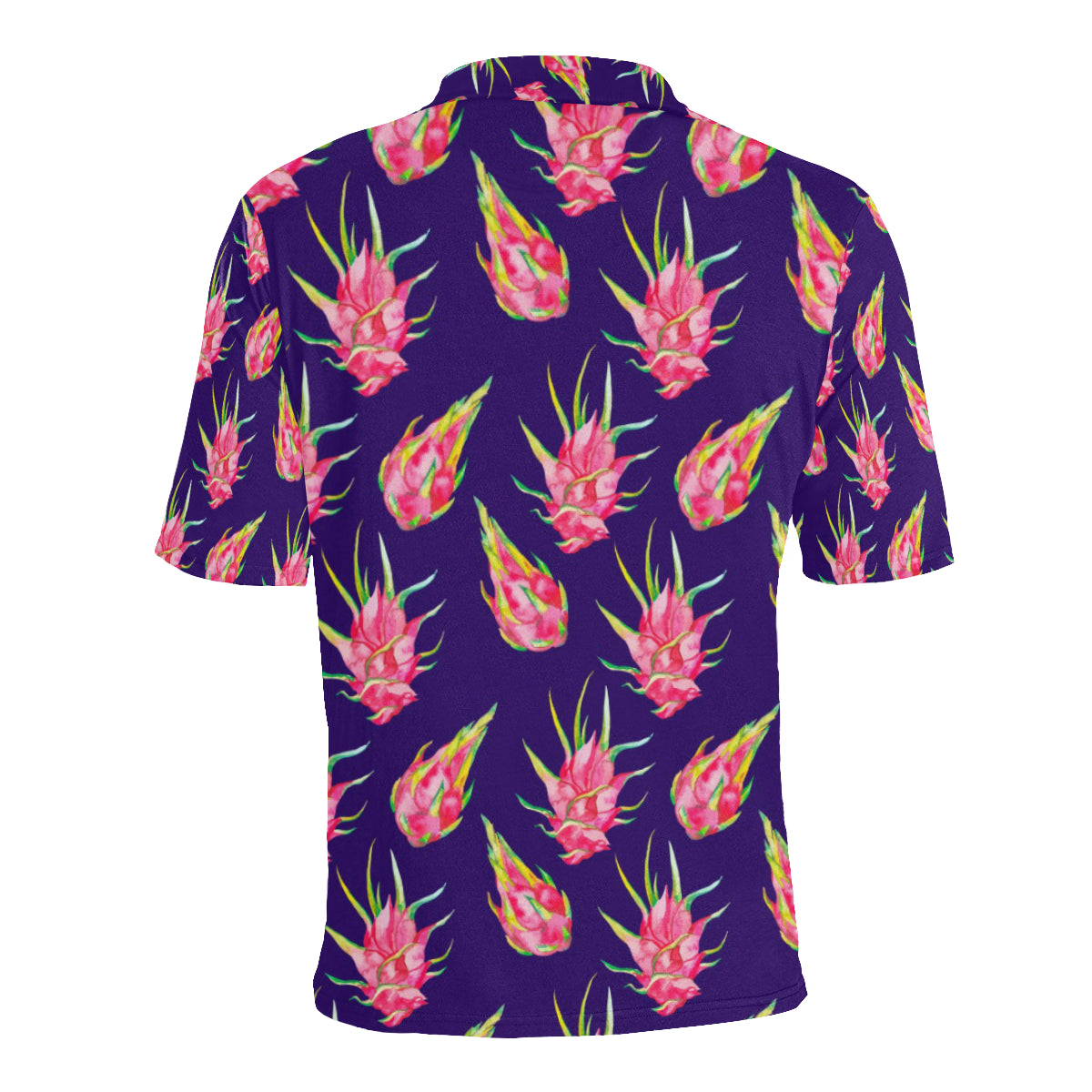 Dragonfruit Pattern Print Design DF02 Men Polo Shirt
