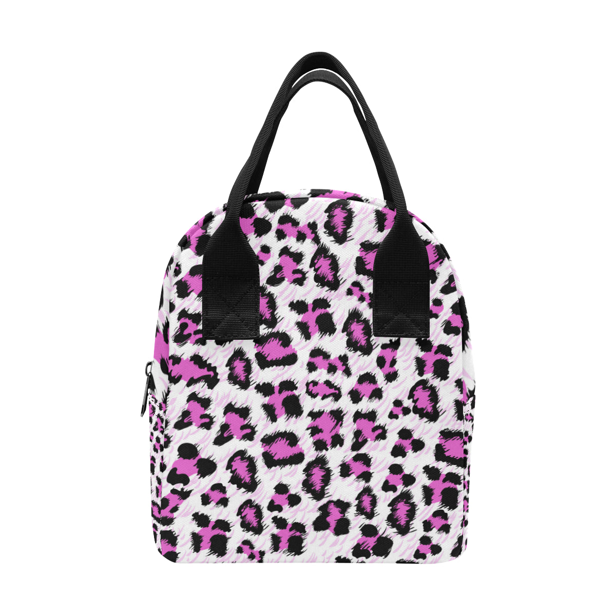 Leopard Pink Skin Print Insulated Lunch Bag