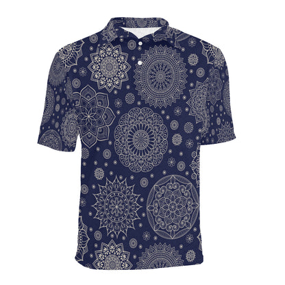 Mandala Pattern Print Design 02 Men Polo Shirt