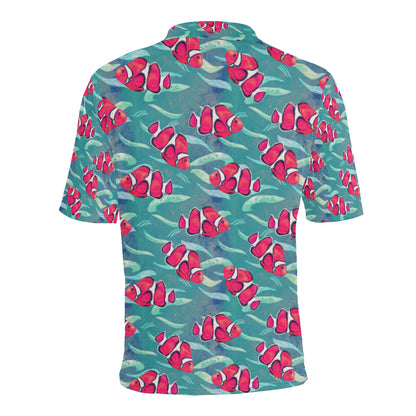 Clownfish Pattern Print Design 02 Men Polo Shirt