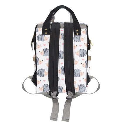 Hedgehog Baby Pattern Print Design 03 Diaper Bag Backpack