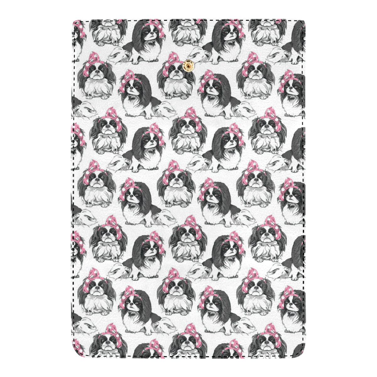 Japanese Chin Pattern Print Design 01 Women's Trifold Wallet