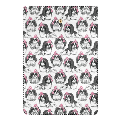 Japanese Chin Pattern Print Design 01 Women's Trifold Wallet