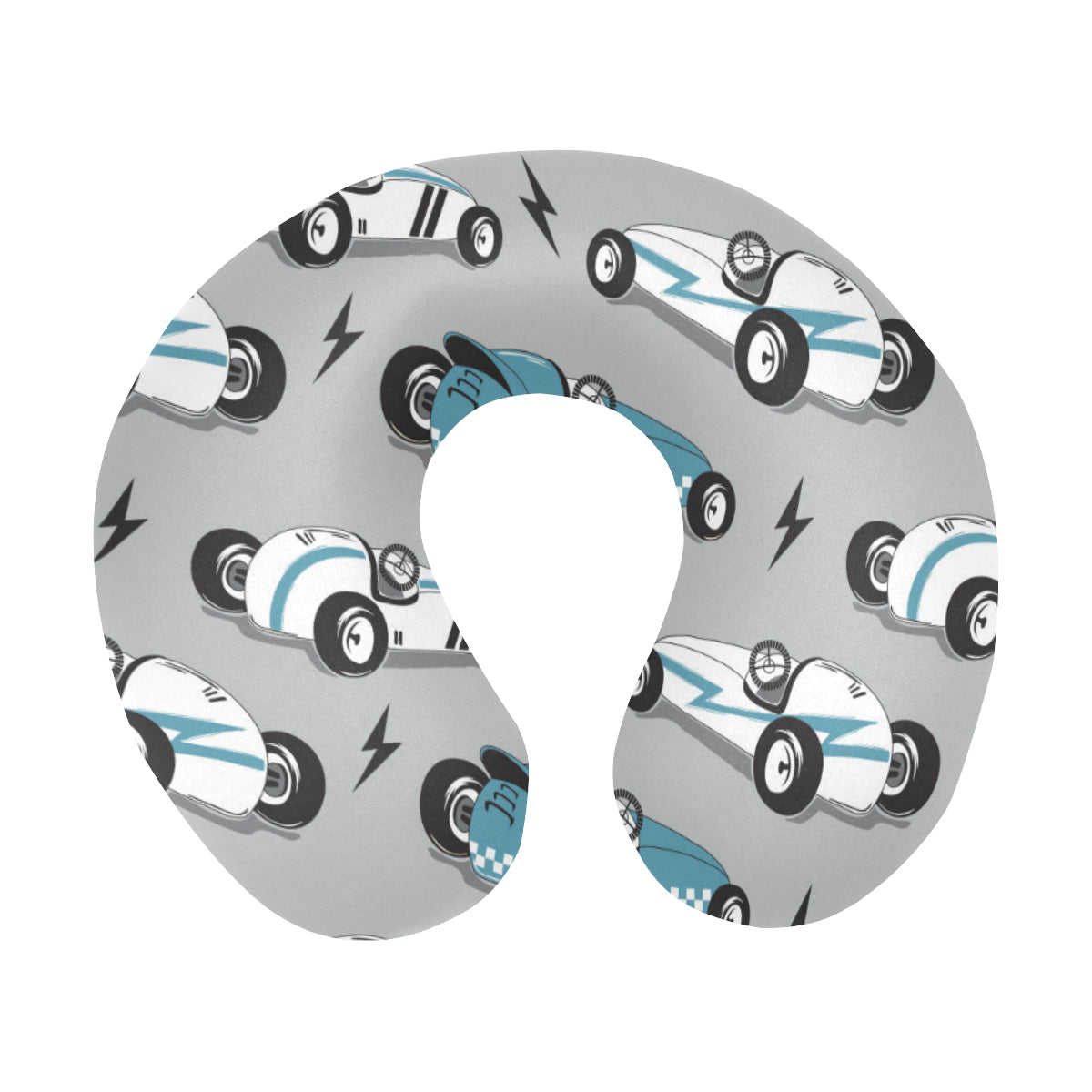 Racing Vintage Pattern Print Design A02 U-Shaped Travel Neck Pillow